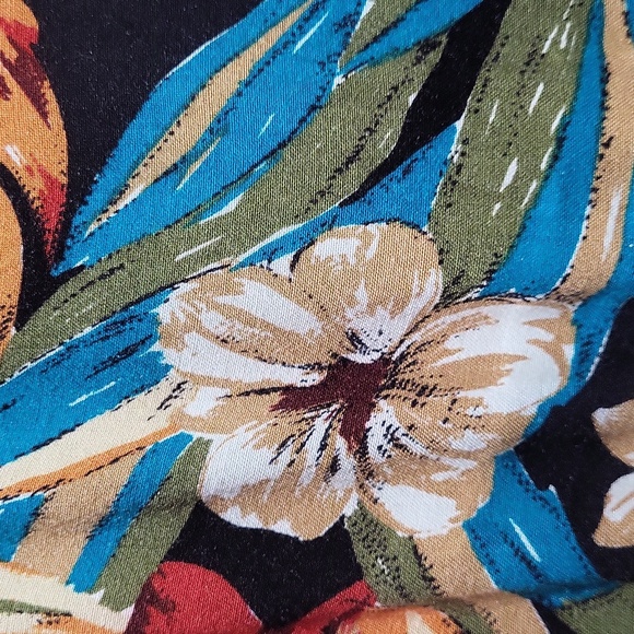 Sleeveless tropical print dress in size 12 from the Caliche Collection - Picture 6 of 12